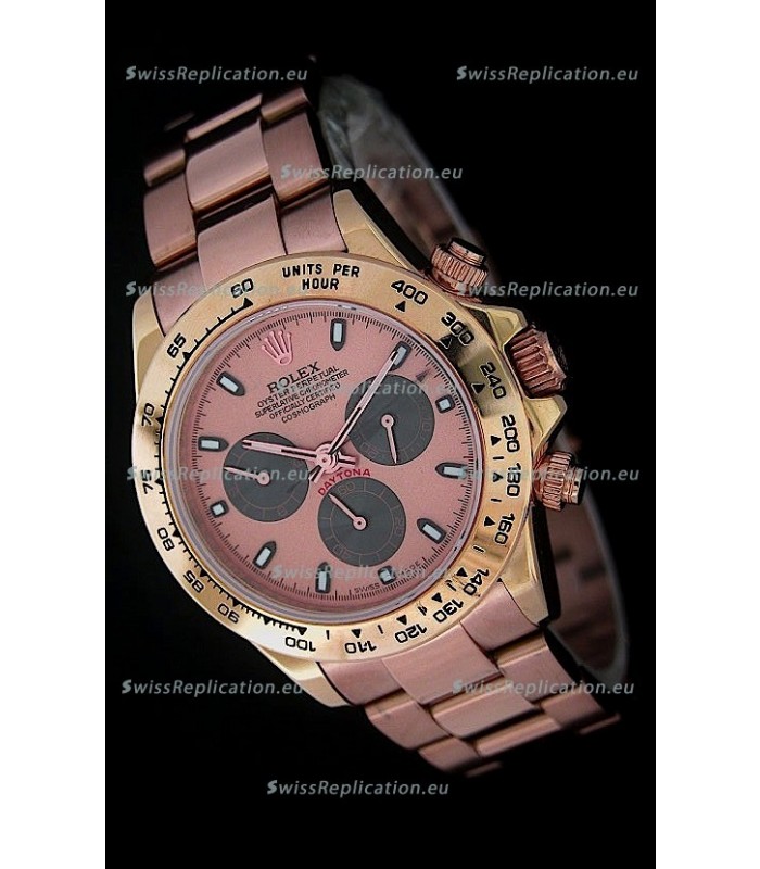 Rolex Daytona Cosmograph Swiss Replica Rose Gold Watch 