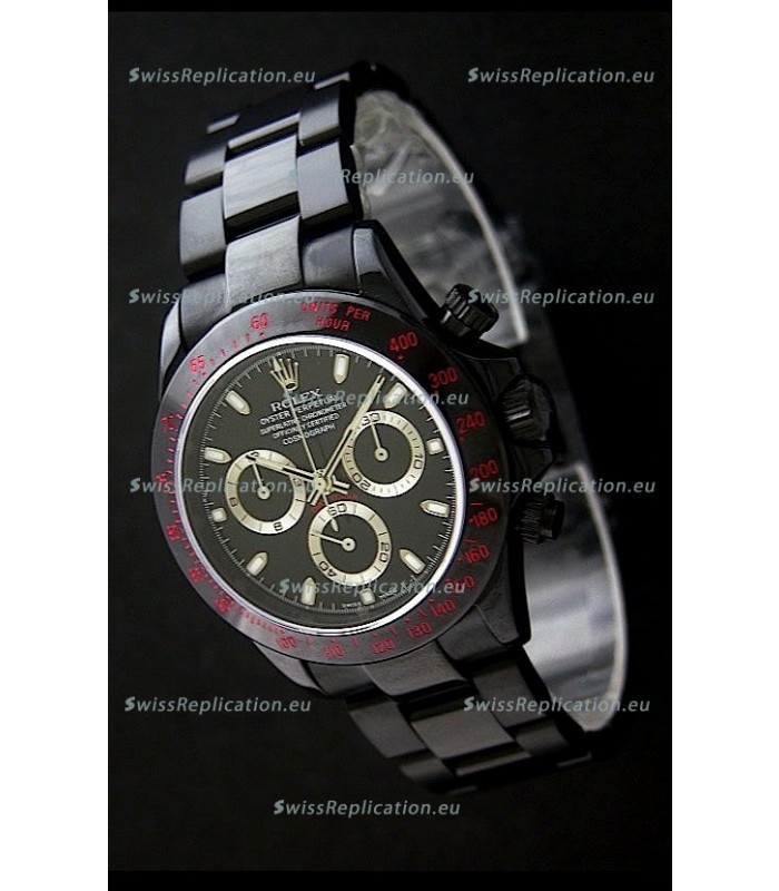 Rolex Daytona Cosmograph Swiss Replica Black PVD Watch 