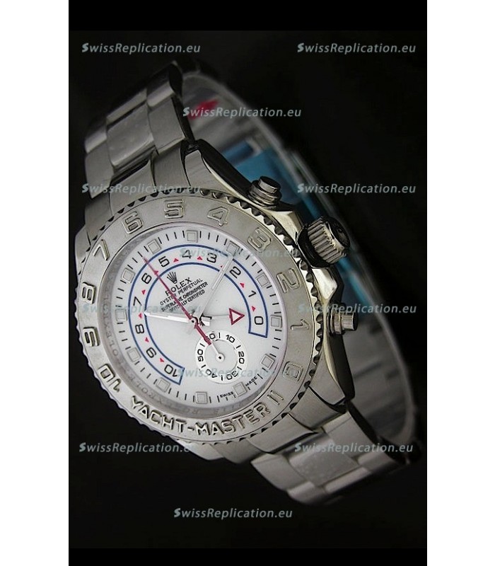 Rolex Yachtmaster II Swiss Replica Watch in White Dial