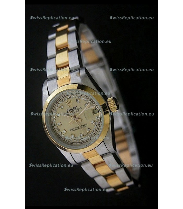 Rolex Datejust Oyster Perpetual Superlative ChronoMeter Swiss Gold Watch in Diamond Markers