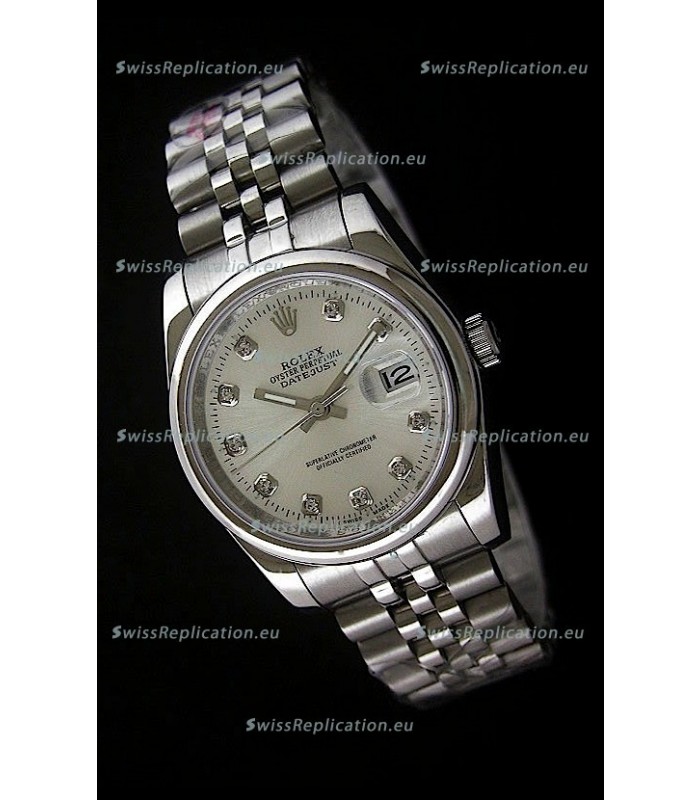 Rolex Datejust Mens Swiss Replica Watch in White Dial