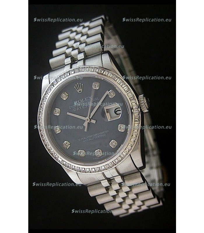 Rolex Datejust Swiss Replica Watch in Grey Dial