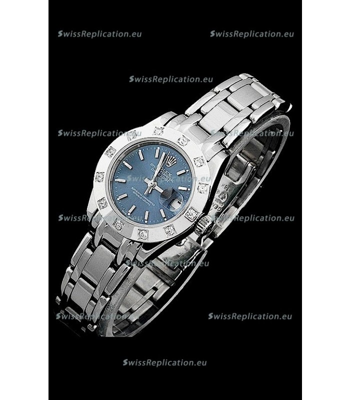 Rolex Datejust Ladies Japanese Replica Ladies Watch in Light Blue Dial