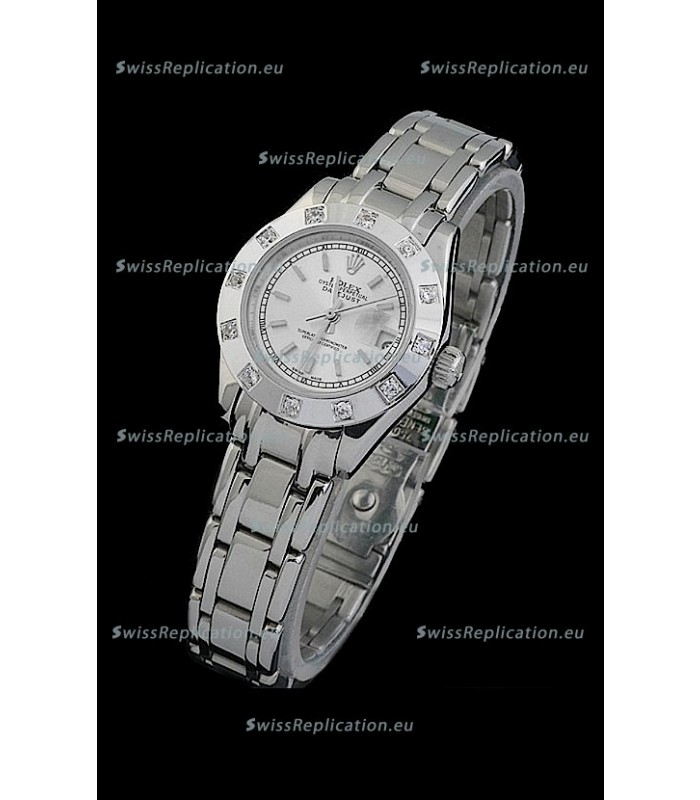 Rolex Datejust Ladies Japanese Replica Ladies Watch in Silver White Dial