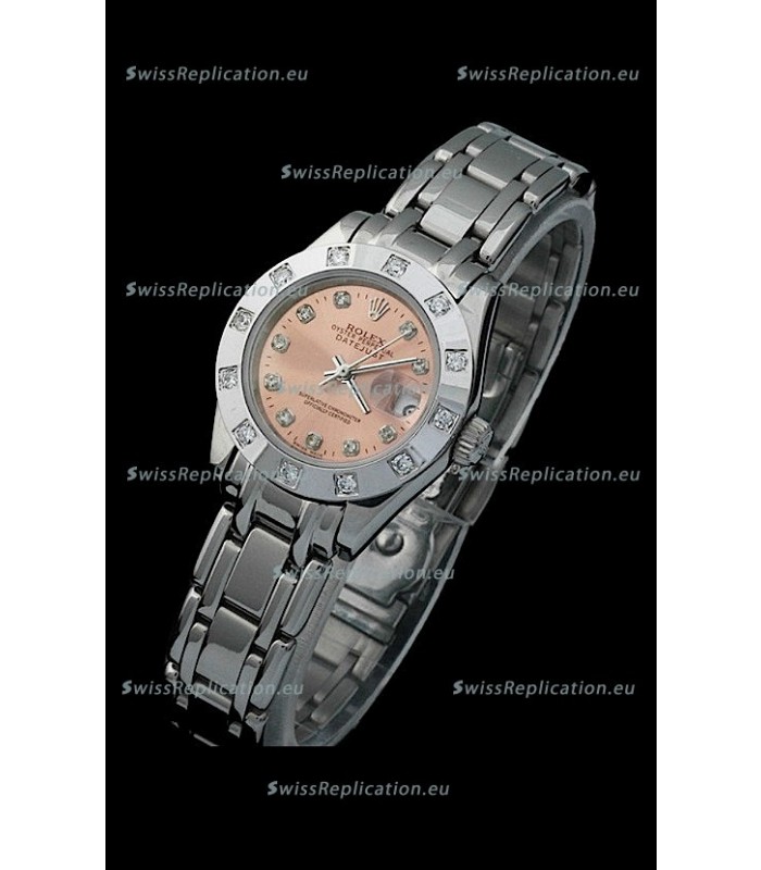Rolex Datejust Ladies Japanese Replica Ladies Watch in Brown Dial