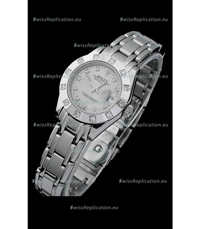 Rolex Datejust Ladies Japanese Replica Ladies Watch in Grey Dial