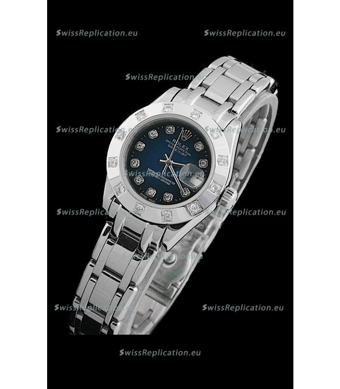 Rolex Datejust Ladies Japanese Replica Ladies Watch in Dark Blue Dial