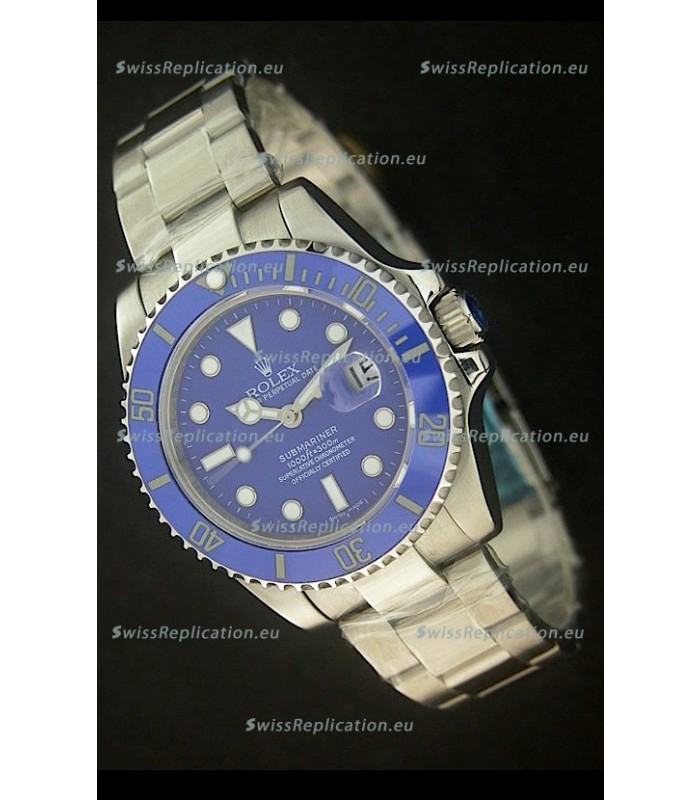 Rolex Submariner Swiss Replica Watch in Blue Ceramic Bezel