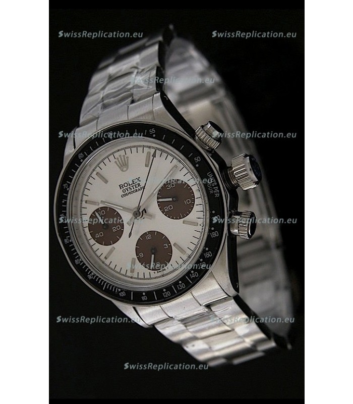 Rolex Daytona Oyster Perpetual Swiss Replica Steel Watch in Brown Sub dial
