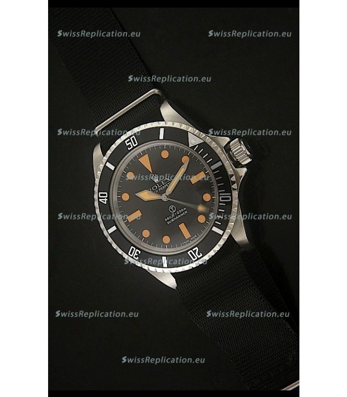 Rolex Vintage Submariner Japanese Replica Watch in Orange Markers