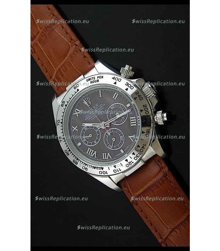 Rolex Daytona Japanese Replica Steel Watch in Grey Dial