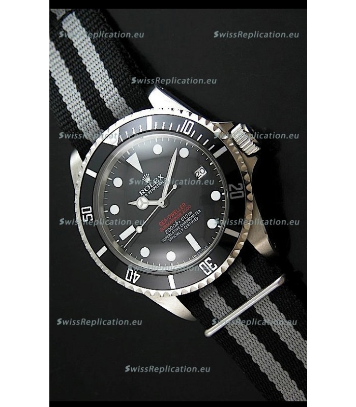 Rolex Oyster Vintage Date Sea-dewller Submariner Swiss Replica Watch in Black Dial