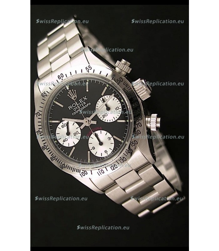 Rolex Daytona Cosmograph Swiss Vintage Watch in Black Dial
