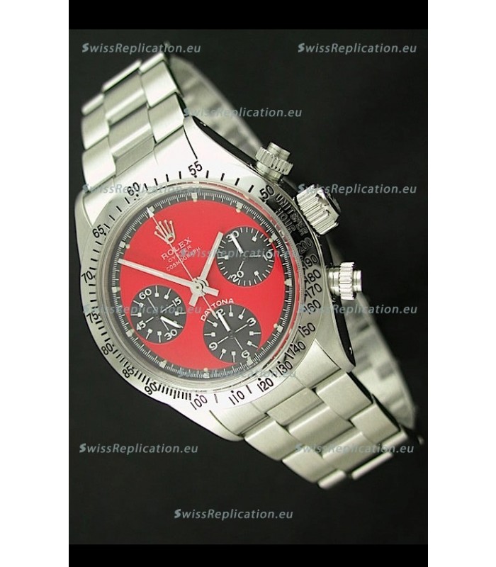 Rolex Daytona Cosmograph Swiss Vintage Watch in Red Dial