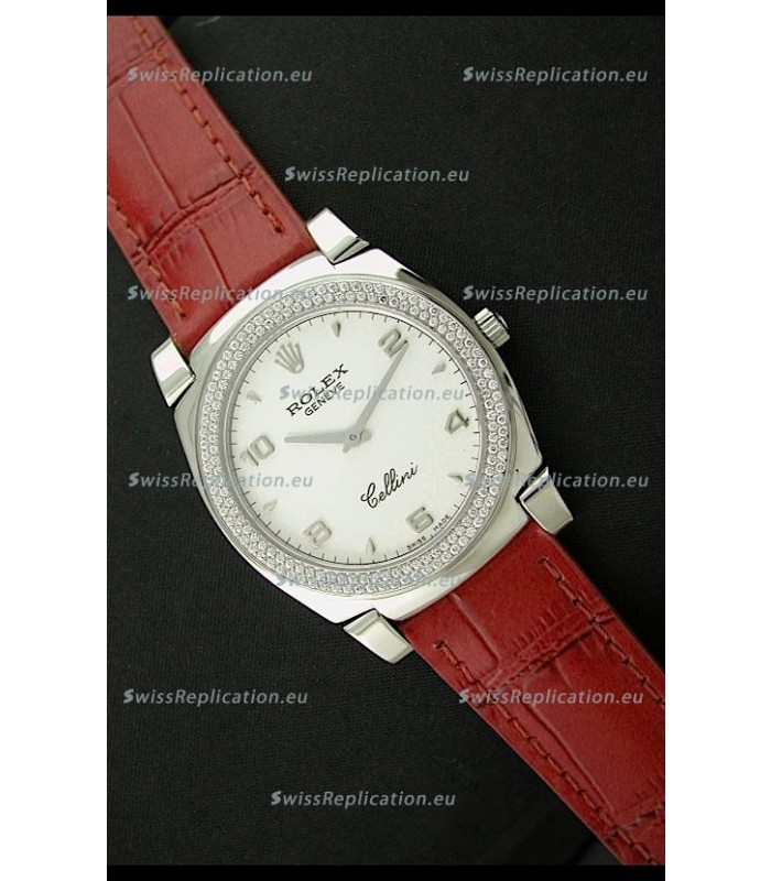 Rolex Cellini Japanese Replica Watch in Numeral and Stick Hour Markers