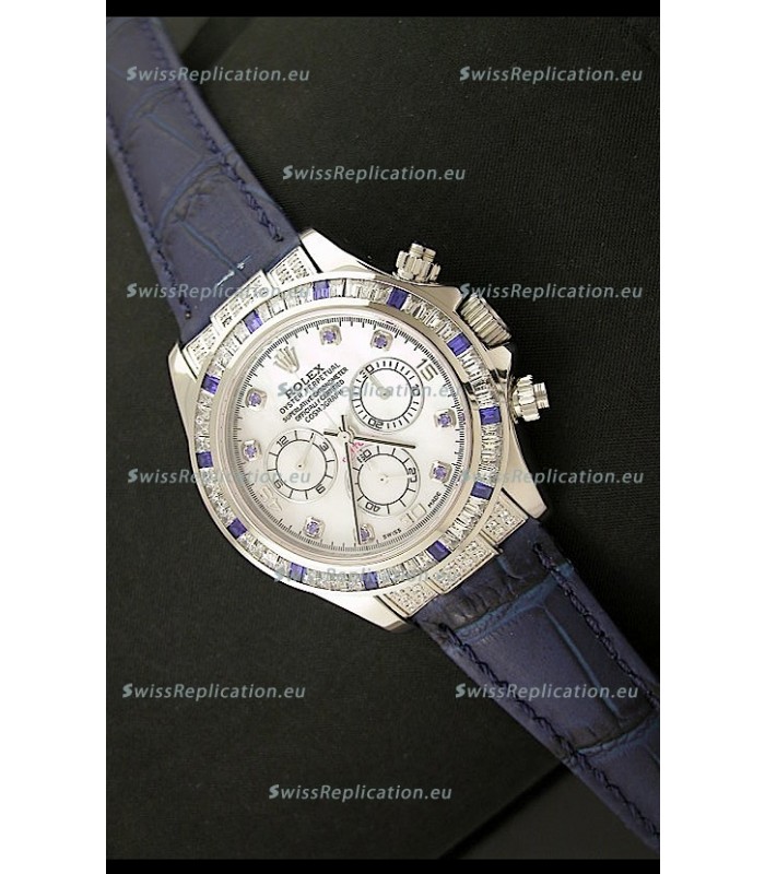 Rolex Oyster Perpetual Cosmograph Daytona Swiss Replica Watch in Blue Strap