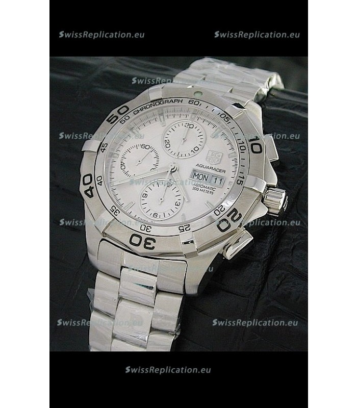 Tag Heuer Aquaracer Swiss Automatic Watch in Metallic White