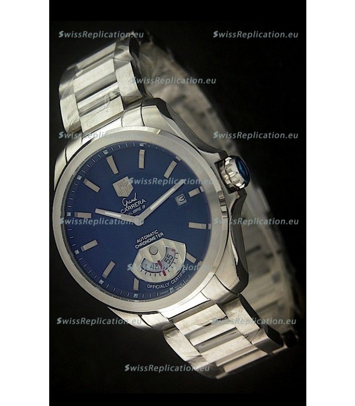Tag Heuer Grand Carrera Calibre Swiss Automatic Watch in Blue Dial
