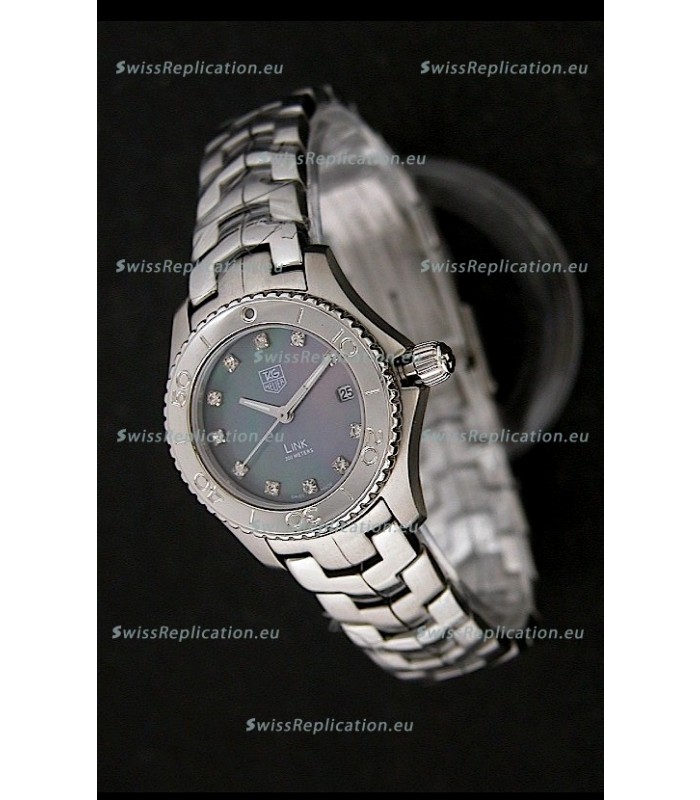 Tag Heuer Link Swiss Ladies Watch in Mother of Pearl Dark Green Dial