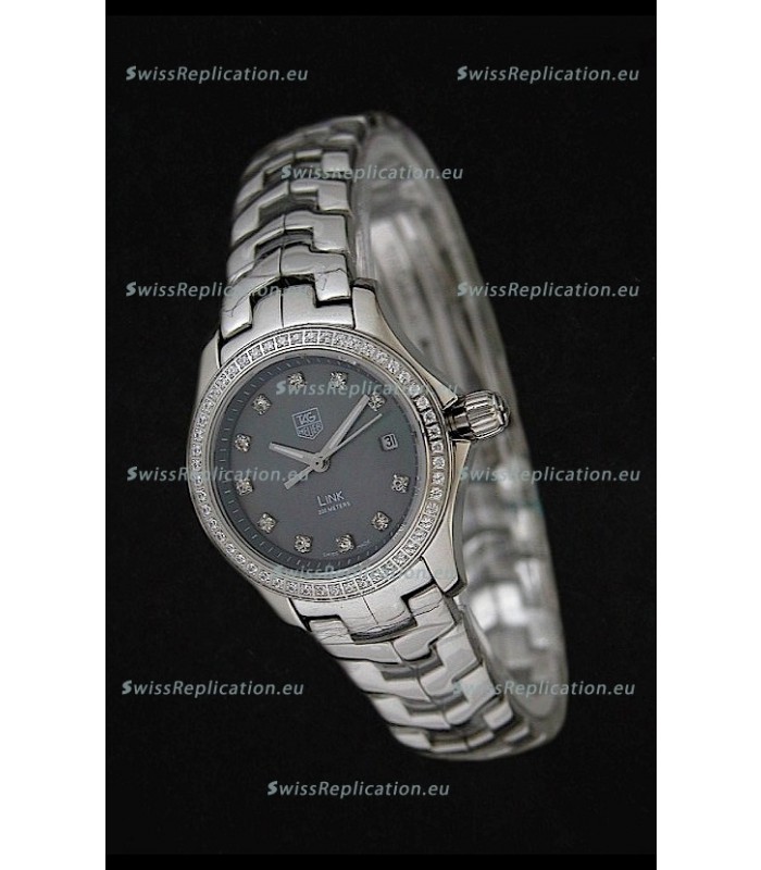 Tag Heuer Link Swiss Ladies Watch in Mother of Pearl Grey Dial