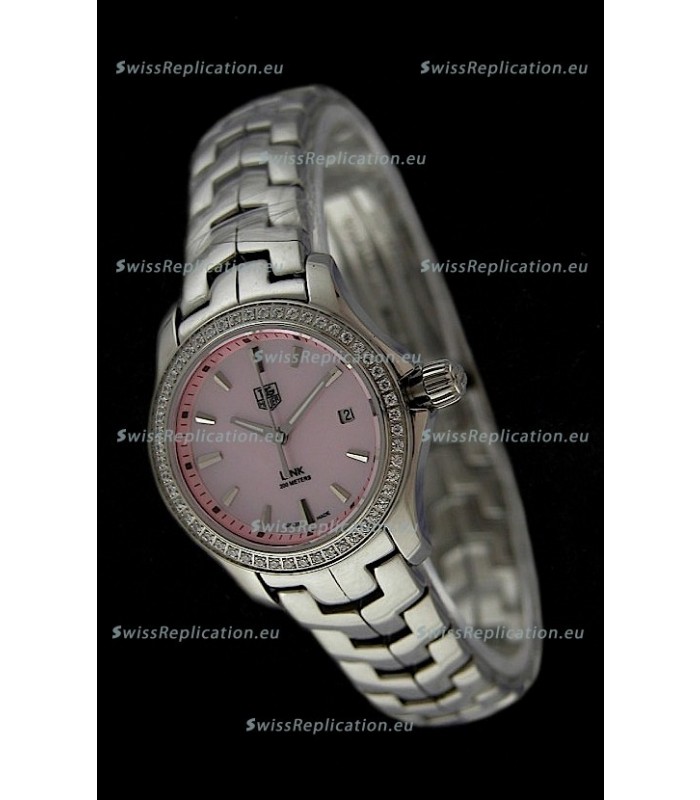 Tag Heuer Link Swiss Ladies Pink Watch