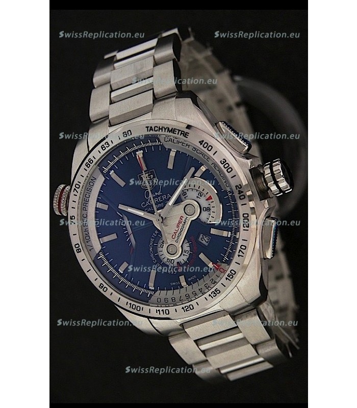 Tag Heuer Grand Carrera Calibre 36  Swiss Chronograph Watch in Blue Dial
