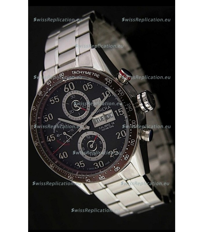 Tag Heuer Carrera Calibre 16 Japanese Watch in Brown Dial