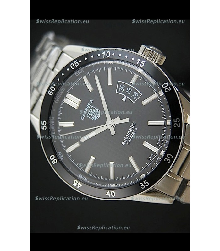 Tag Heuer Carrera Calibre 5 Swiss Replica Black Dial Watch