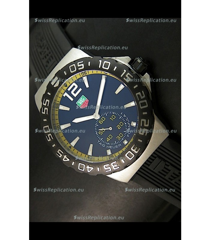 Tag Heuer Formula 1 Japanese Replica Watch in Quartz Movement - Yellow Dial Borders