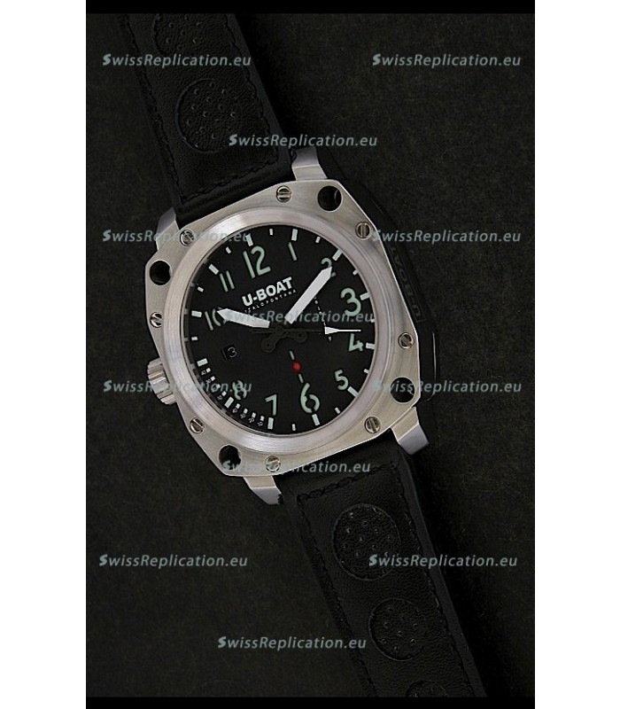 U-Boat Thousands of Feet Steel Watch in Black Dial