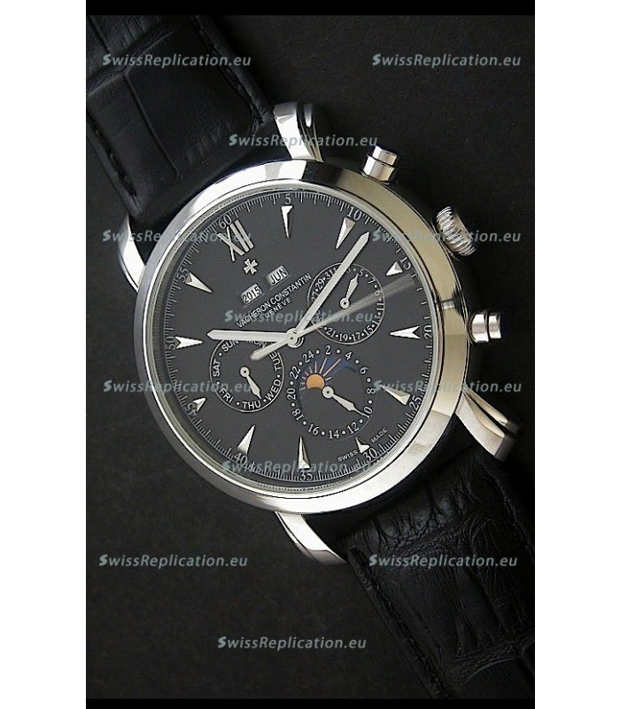 Vacheron Constantin Perpetual Calendar Japanese Watch in Black Dial