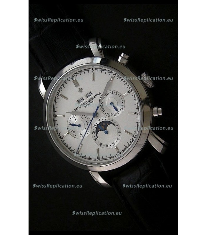 Vacheron Constantin Perpetual Calendar Japanese Watch in Silver Dial