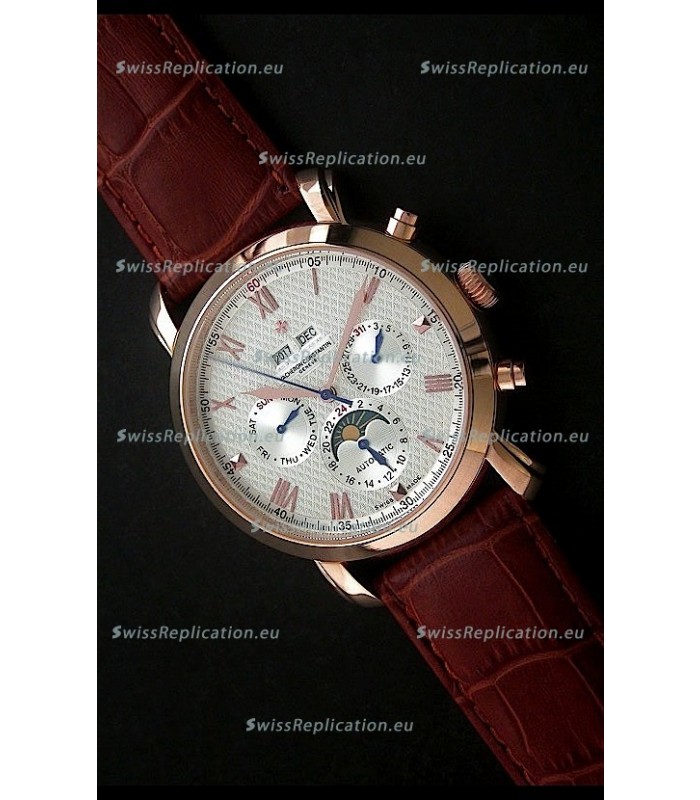 Vacheron Constantin Perpetual Calendar Japanese Watch in White Dial