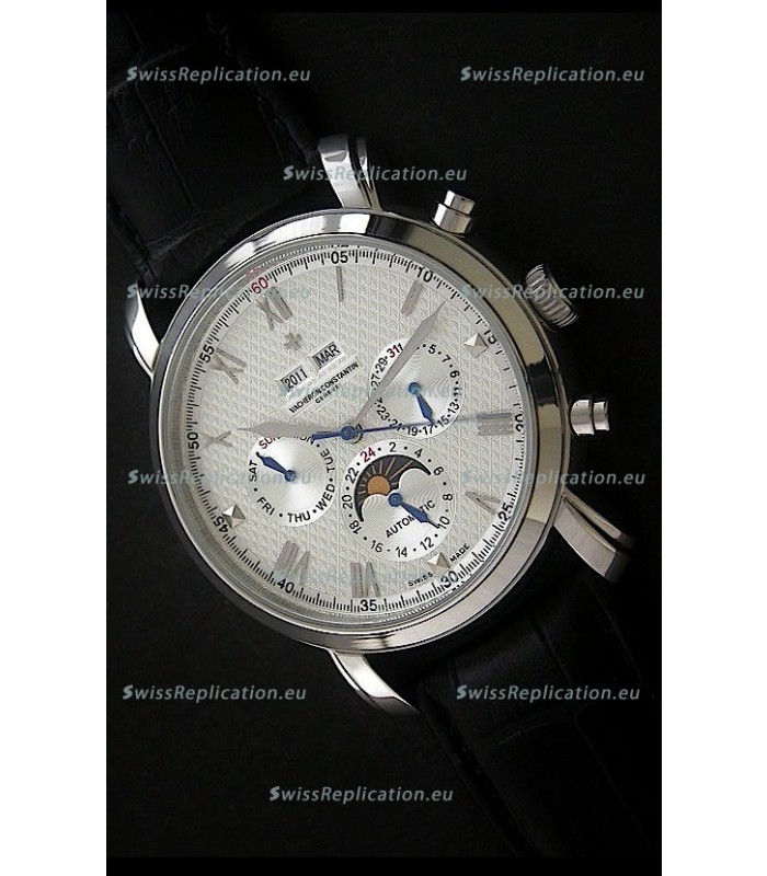 Vacheron Constantin Perpetual Calendar Japanese Watch in Silver