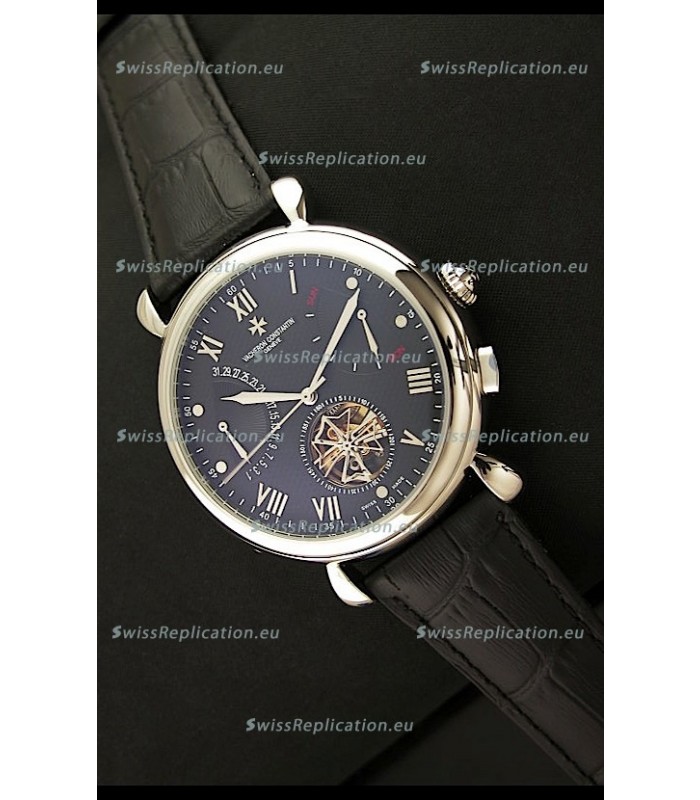 Vacheron Constantin Reserve Tourbillon Japanese Replica Watch in Black Dial