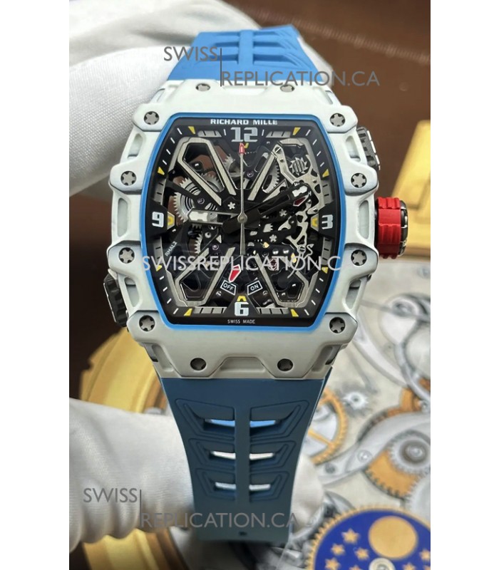 Richard Mille RM35-03 Rafael Nadal Edition White Quartz TPT Super Clone Watch 