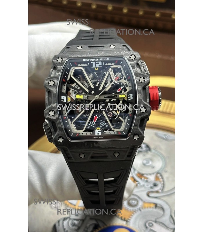 Richard Mille RM35-03 Rafael Nadal Edition Black Carbon Super Clone Watch 
