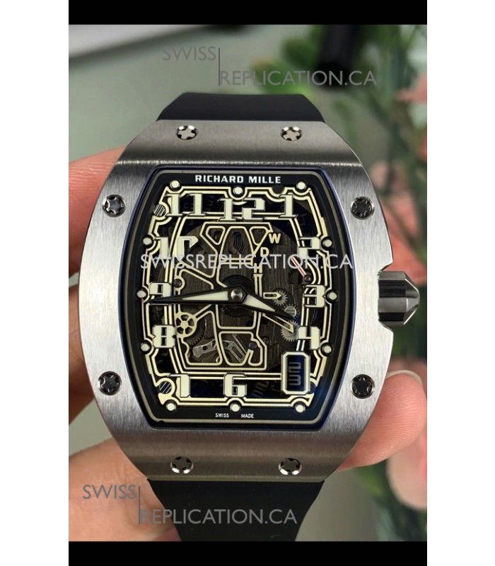 Richard Mille RM67-01 Titanium Extra-Flat Black Strap Super Clone Watch 