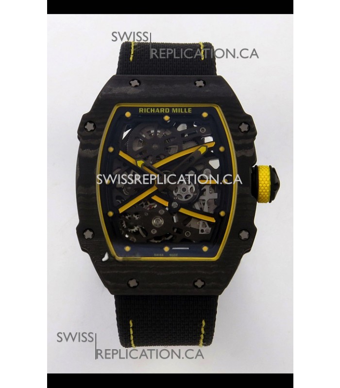Richard Mille RM67-02 Black NTPT Velcro Strap CRMA7 Clone Movement 