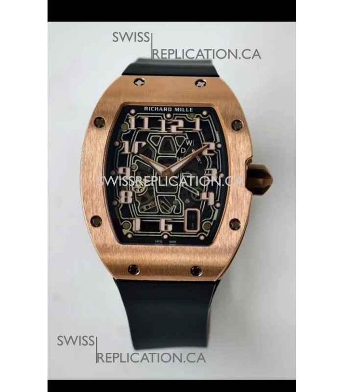 Richard Mille RM67-01 Extra-Flat Rose Gold Super Clone Watch 
