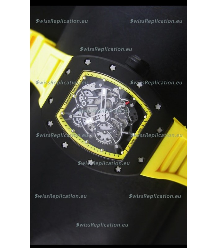 Richard Mille RM055 Bubba Watson Swiss Replica Watch in Yellow Indexes