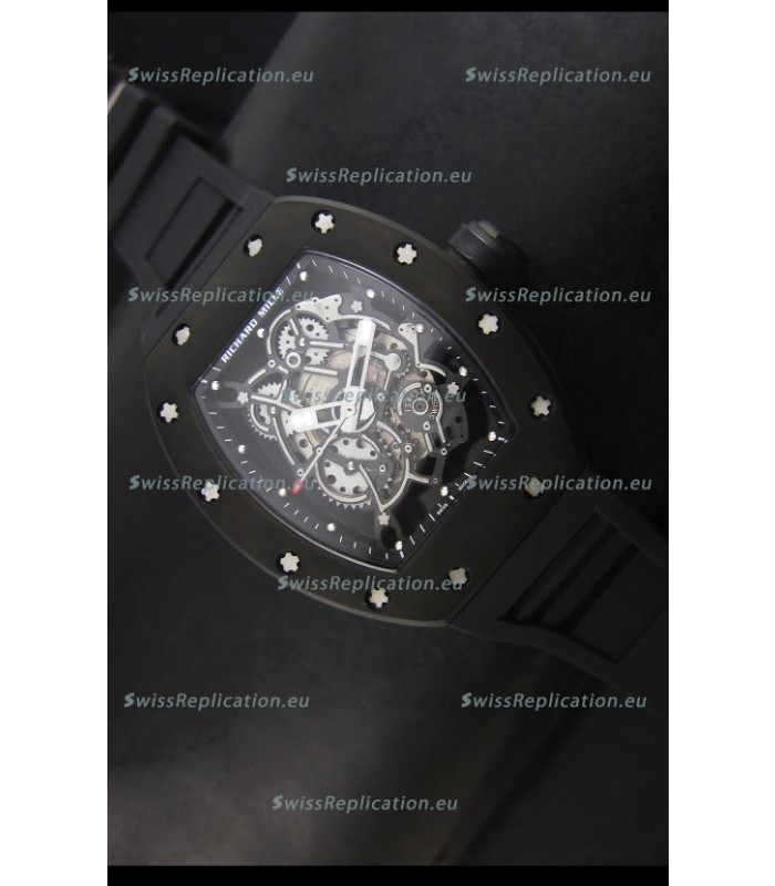 Richard Mille RM055 Bubba Watson Swiss Replica Watch in Black Indexes