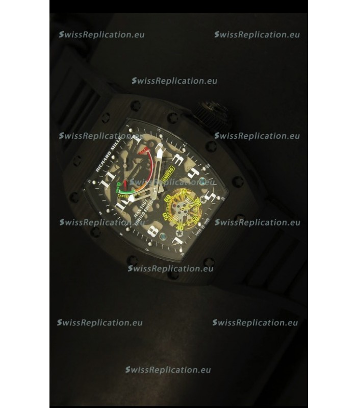Richard Mille RM036 Jean Todt Forged Carbon Bezel Titanium Watch - All Black Edition