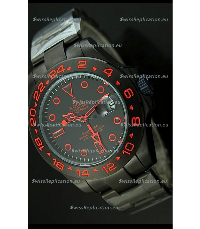 Rolex Explorer II Bamford Stealth and Flame Edition PVD Strap Replica Watch