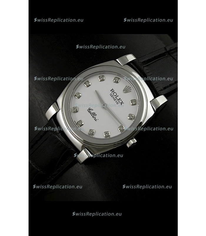 Rolex Cellini Japanese Replica Watch with Diamond Hour Markers