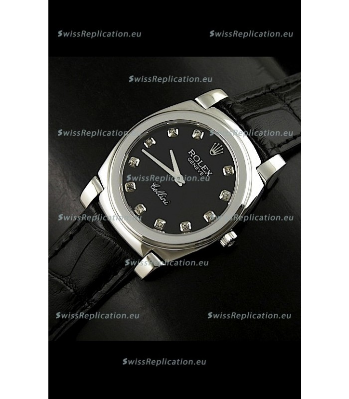 Rolex Cellini Japanese Replica Watch in Diamond Hour Markers