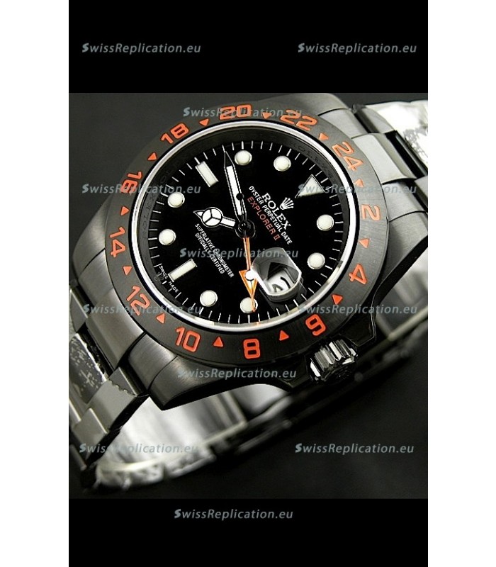 Rolex Explorer II Japanese Replica Automatic Black PVD Watch 