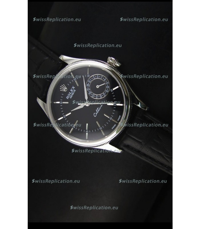Rolex Cellini Date 50519 Swiss Replica Watch in Black Dial 