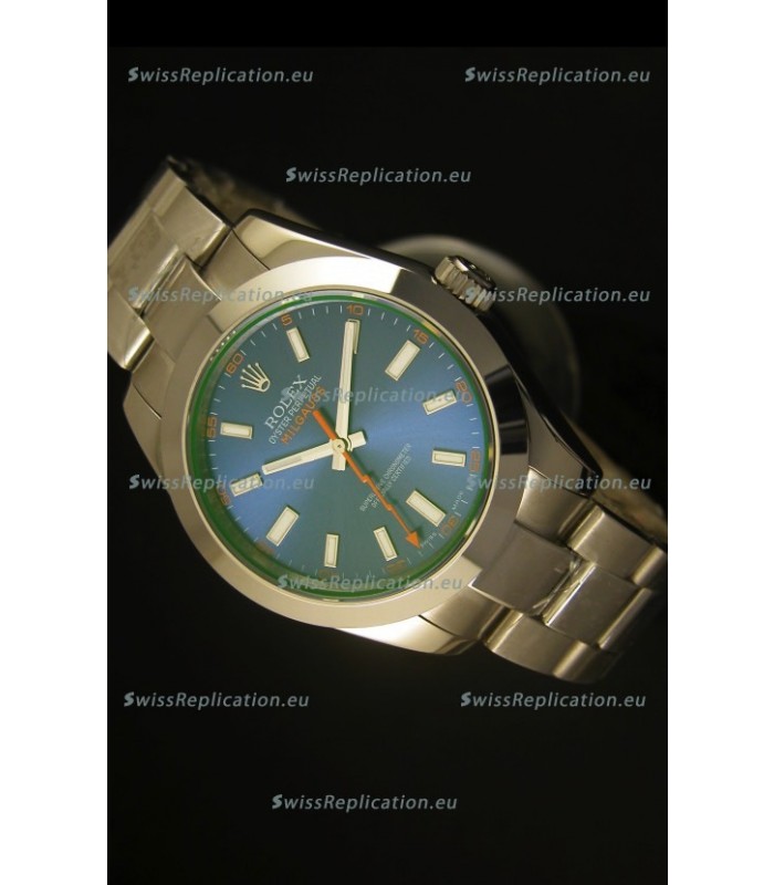 Rolex Milgauss 116400GV Swiss Watch with Blue Dial