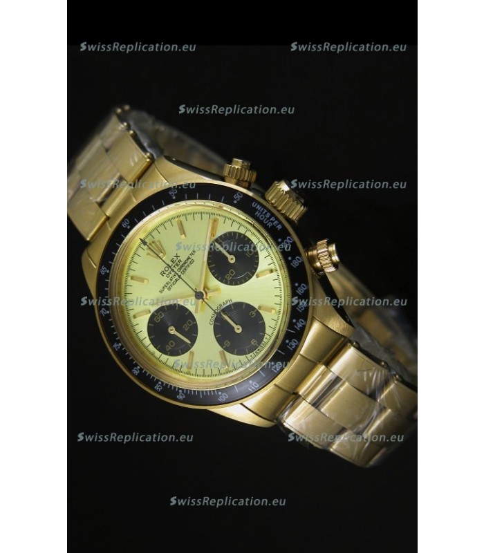 Rolex Daytona 6265 Cosmograph Metallic Gilt Dial in Gold Case